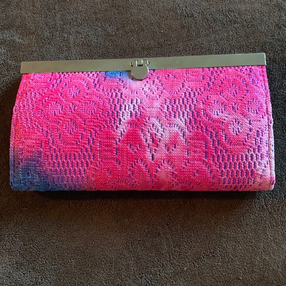 Pink and blue wallet. Rue 21.